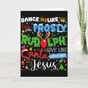 Rudolph Santa Jesus Love Like Christmas Xmas Men W Card
