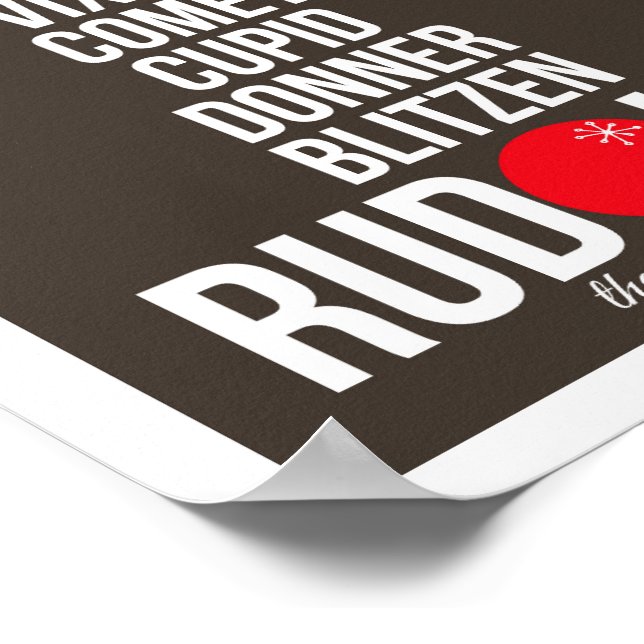 Rudolph Simple Print (Corner)