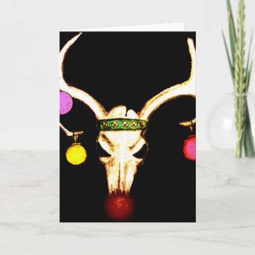 Rudolph Skull Holiday Card