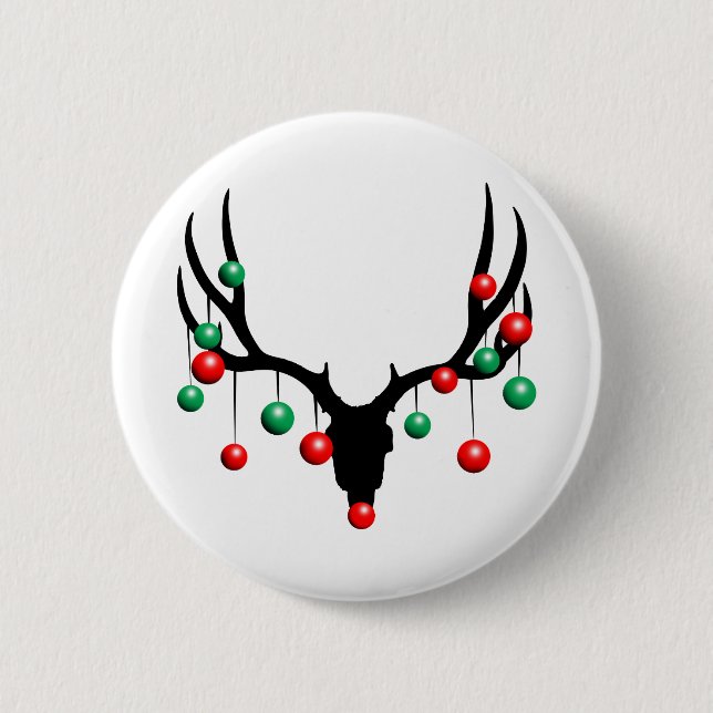 Rudolph the Dead Nosed Reindeer Button (Front)