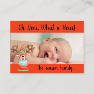 Rudolph the Face Masked Reindeer Photo Card