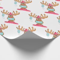 Rudolph the Face Masked Reindeer Wrapping Paper
