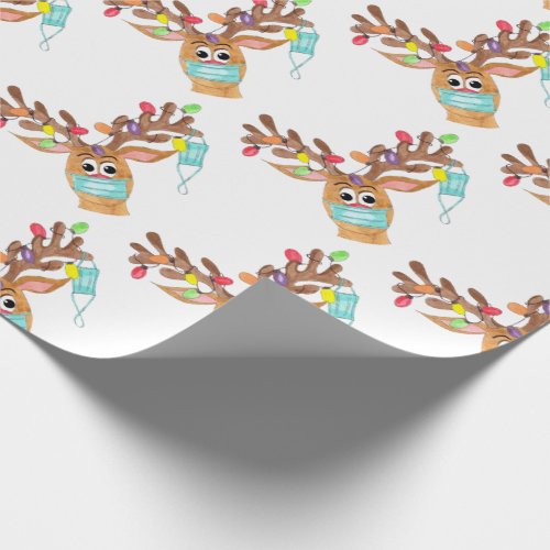 Rudolph the Face Masked Reindeer Wrapping Paper