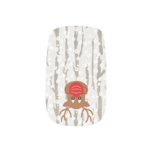 Rudolph The Red Mask Reindeer Christmas Acrylic Minx Nail Art