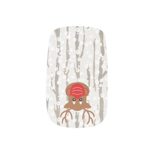 Rudolph The Red Mask Reindeer Christmas Acrylic Minx Nail Art