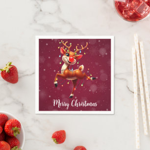 Rudolph The Red Nose Reindeer Christmas Napkins