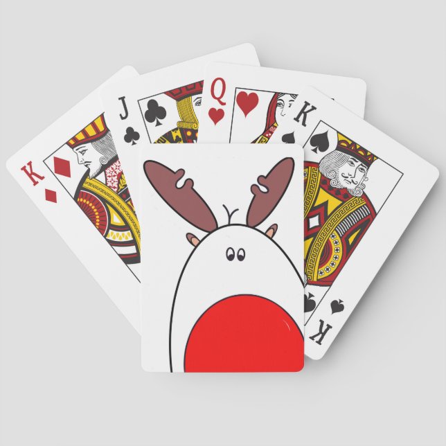 Rudolph the Red Nose Reindeer Christmas Poker Cards (Back)