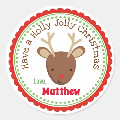 Rudolph the Red Nose Reindeer Christmas Stickers