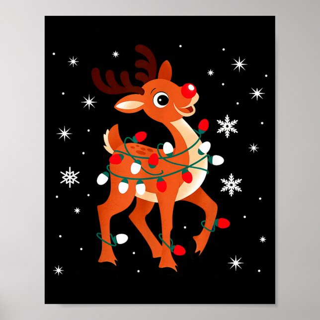 Rudolph The Red Nose Reindeer For Kids And Christm Poster (Front)