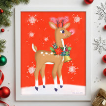Rudolph The Red Nosed Reindeer Art Print