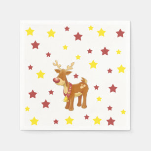 Rudolph the red nosed reindeer Christmas stars Napkins