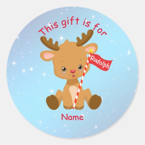 Rudolph The Red Nosed Reindeer Classic Round Sticker