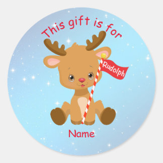 Rudolph The Red Nosed Reindeer Classic Round Sticker