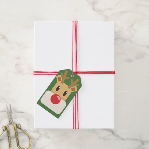 Rudolph the red nosed reindeer gift tags