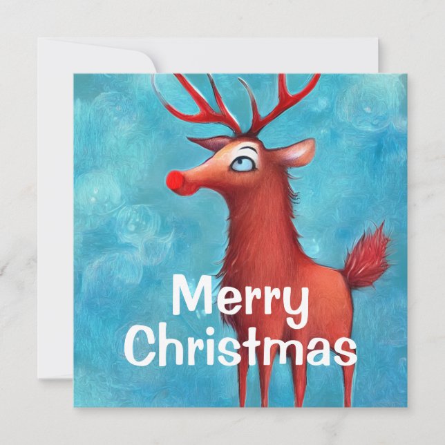 Rudolph the red nosed reindeer invitation (Front)