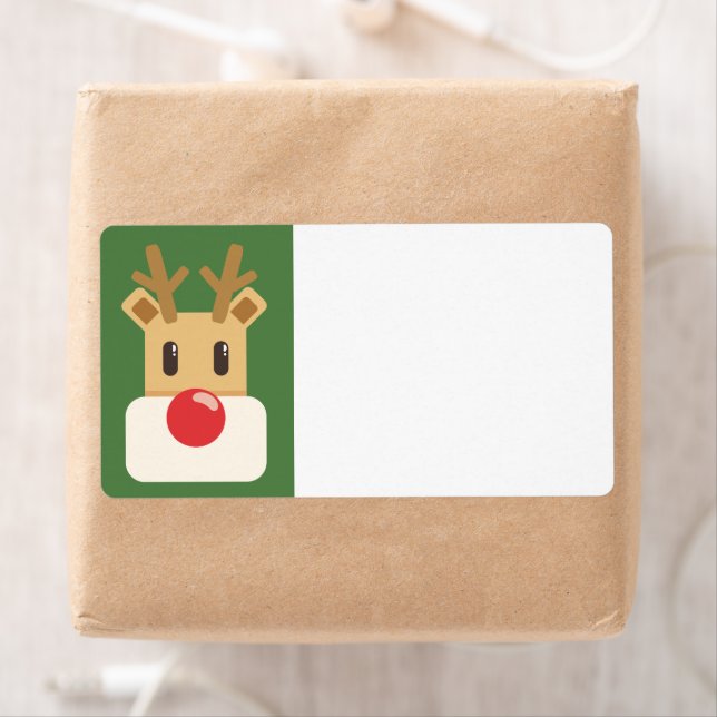 Rudolph the Red Nosed Reindeer Label (Insitu)
