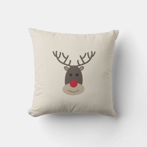 Rudolph the Red Nosed Reindeer Throw Pillow