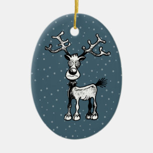 Rudolph the Reindeer Ceramic Ornament