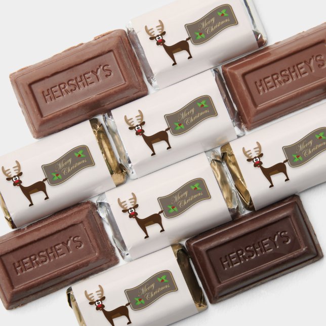 Rudolph the Reindeer Wishing Merry Christmas Hershey's Miniatures (Assorted)