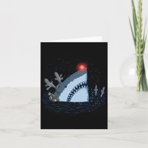 Rudolph The Shark - Funny Christmas Long Sleeve Card
