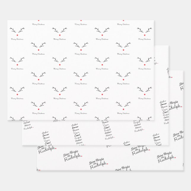Rudolph Themed Wrapping Paper (Set)