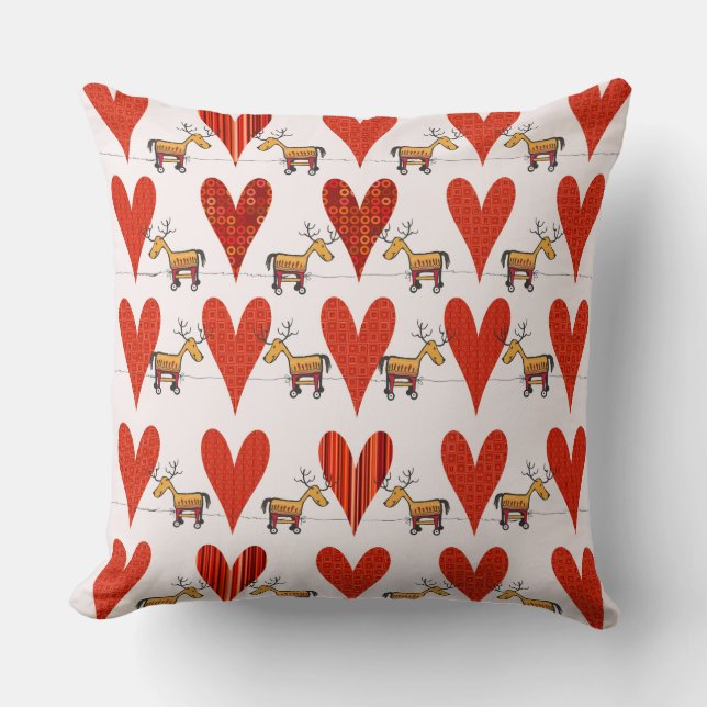 Rudolph Throw Pillow (Front)
