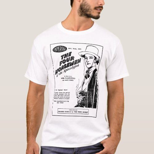 Rudolph Valentino 1927 vintage movie ad T_shirt