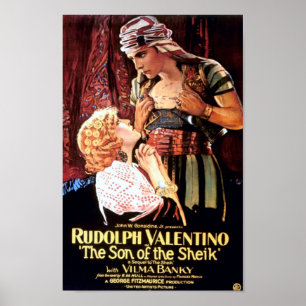Rudolph Valentino in "The Son of the Sheik" Poster