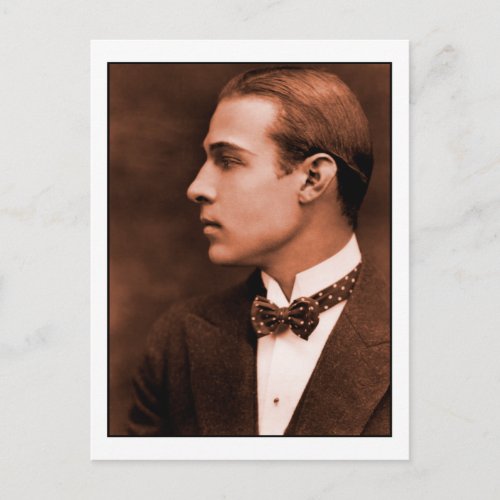 Rudolph Valentino Vintage Portrait Photo Postcard