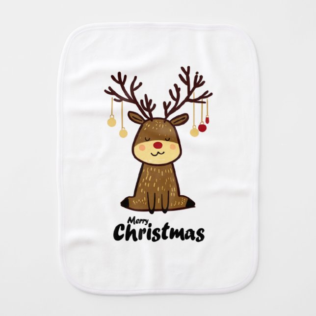 Rudolph with Burp Cloths (Front)