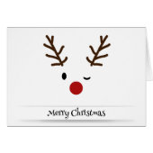 Rudolph's Merry Christmas Greeting Cards (Front Horizontal)
