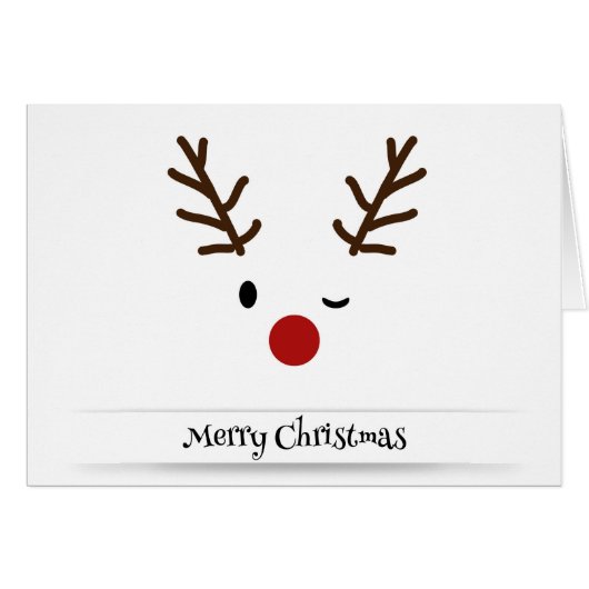 Rudolph's Merry Christmas Greeting Cards (Front Horizontal)