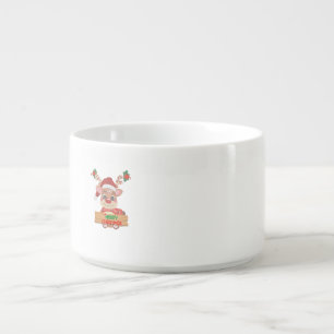Rudolph's Santa Surprise: A Whimsical Christmas Bowl