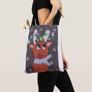 Rudolph's Sparkly Antlers - KidsArt for CHOC  Tote Bag