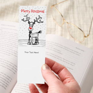 Rudolph's Stressmas for Christmas Bookmarks