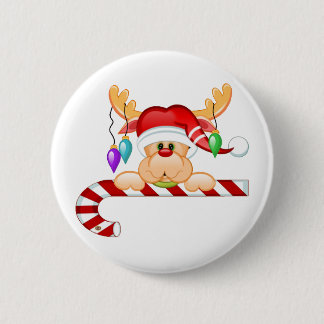 Rudy Candy Cane Button