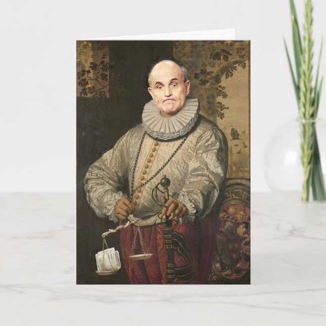 Rudy Giuliani's Trump-Card Defense Birthday Card (Front)