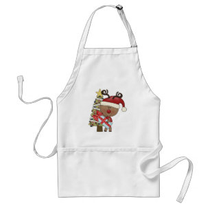 Rudy Reindeer Holiday Tree Adult Apron