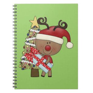 Rudy Reindeer Holiday Tree Notebook