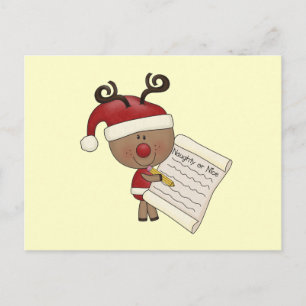 Rudy Reindeer Naughty or Nic Postcard