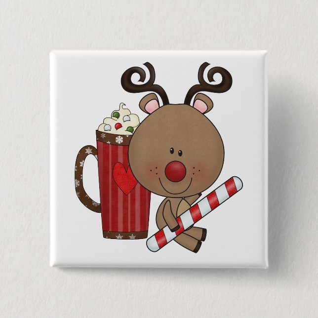 Rudy Reindeer With Cocoa Button (Front)