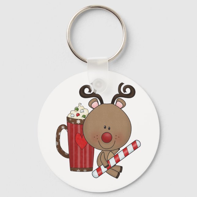 Rudy Reindeer With Cocoa Keychain (Front)