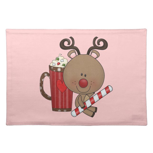 Rudy Reindeer With Cocoa Placemat (Front)