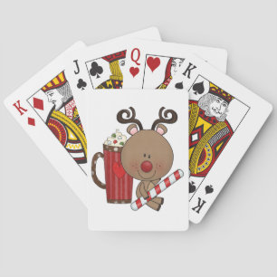Rudy Reindeer With Cocoa Poker Cards