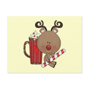 Rudy Reindeer With Cocoa Postcard