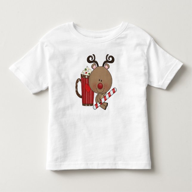 Rudy Reindeer With Cocoa Toddler T-shirt (Front)