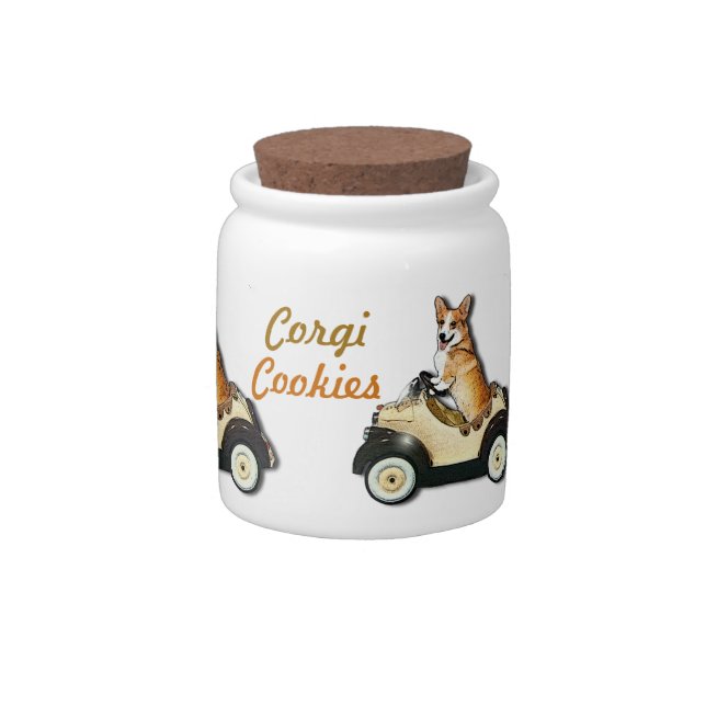 Rudy Roadster - Corgi Cookies Candy Jar (Right)