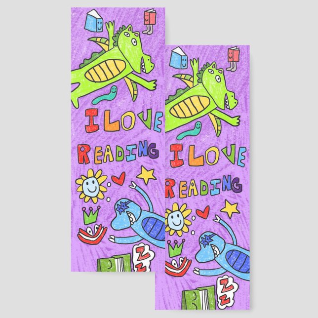 "Rudy & Rocky Love Reading" Bookmark (Front & Back)