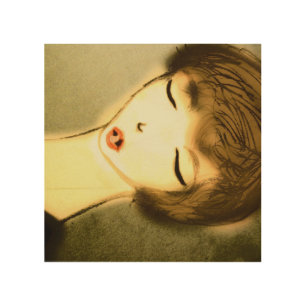 Rudy with gummy bear wood print