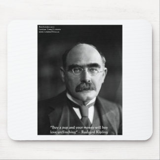 Rudyard Kipling "Puppy Love" Quote Gifts Tees Etc Mouse Pad
